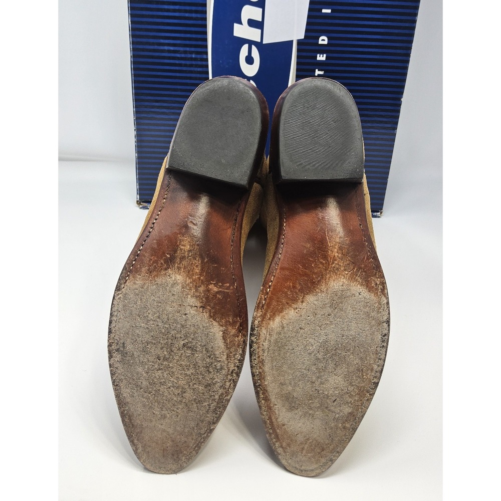 Lucchese Brown Suede Lace-Up Western Boots - Picture 12 of 14